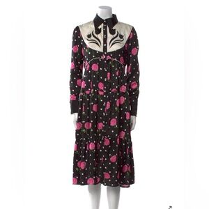 Paco Rabanne Floral Print Midi Dress